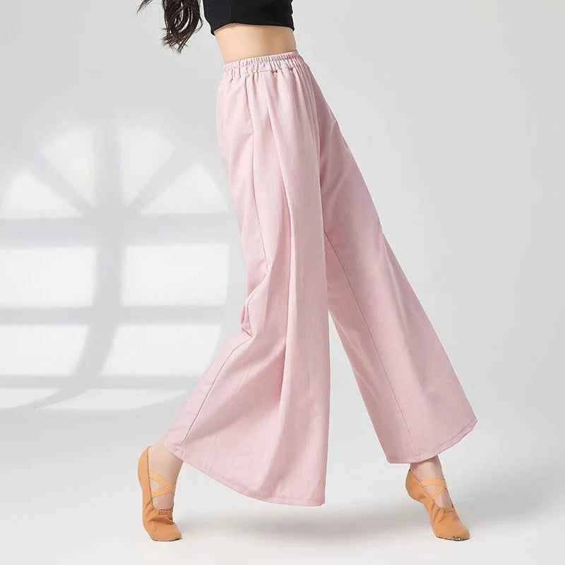 Modern Dance Girl Loose Straight Wide-Leg Pants Classic Dance Practice Outfit Daily Wear Comfortable Fit Dance Trousers