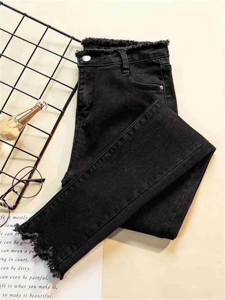 Jeans Female Denim Pants Black Color Womens Jeans woman Donna Stretch Bottoms Feminino Skinny Pants For Women Trousers