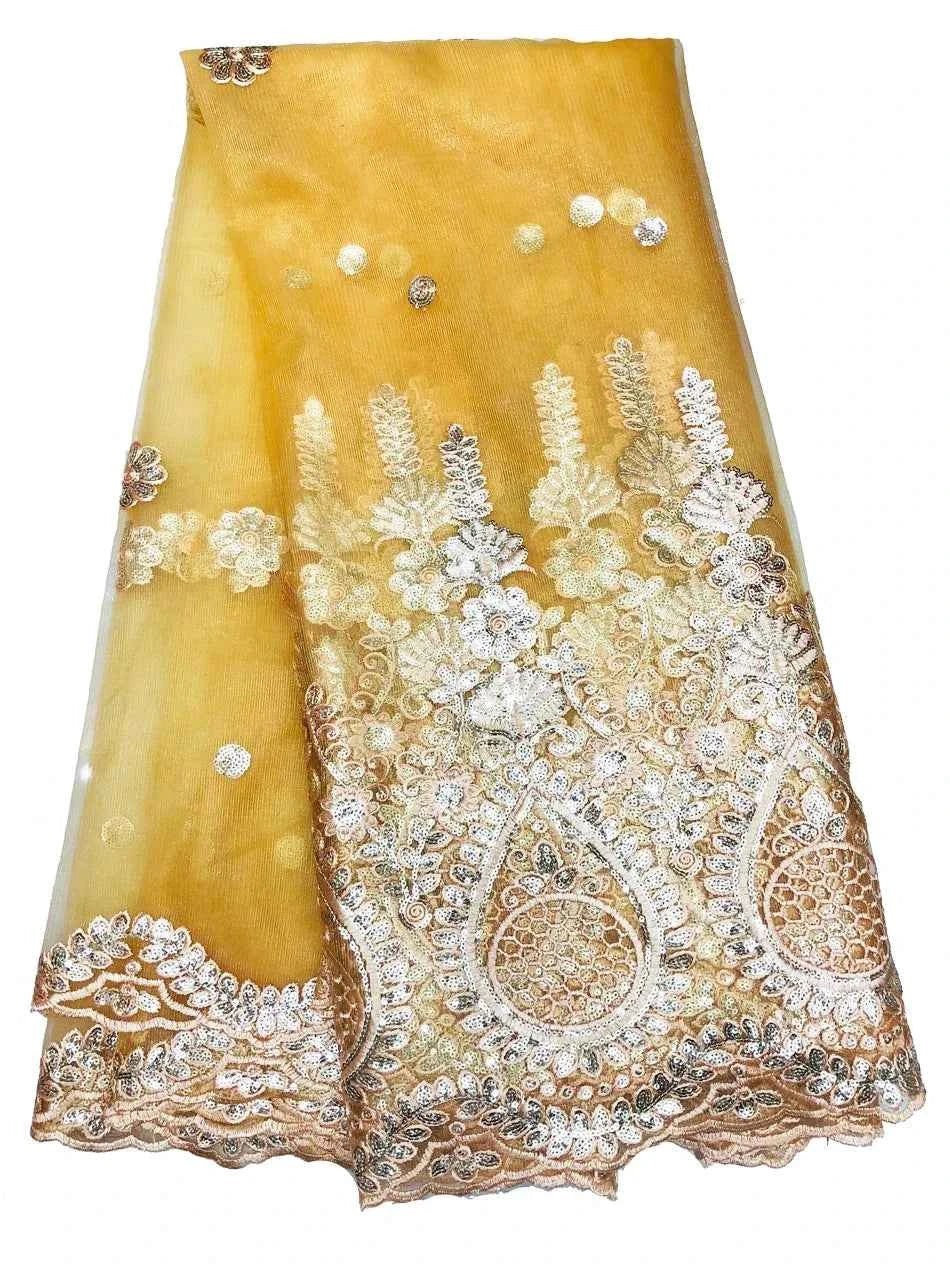 5yards/lot 2025 High Quality Nigerian French Lace African Lace Fabric for Party Dress Peach Africa Lace Fabric ALC