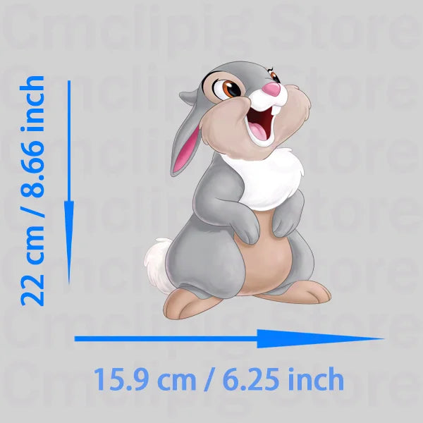 Lovely Bambi self-adhesive Clothing thermoadhesive patches thermo-stickers for children stripes appliques iron on transfer