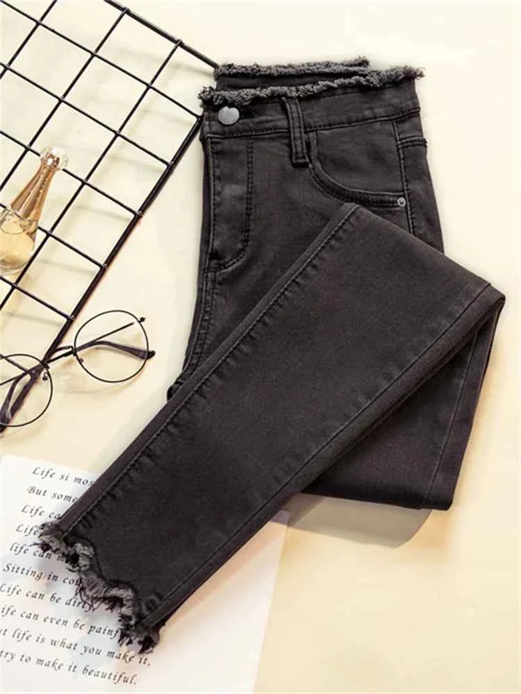 Jeans Female Denim Pants Black Color Womens Jeans woman Donna Stretch Bottoms Feminino Skinny Pants For Women Trousers