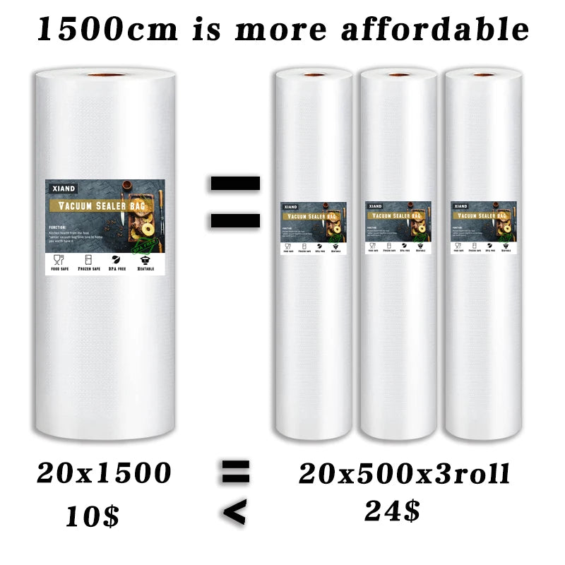 Vacuum Bags For Food Storage Bags Vacuum Sealer Food Bags Vacuum Packaging 12/15/20/22/25/28cm*1500cm/Rolls