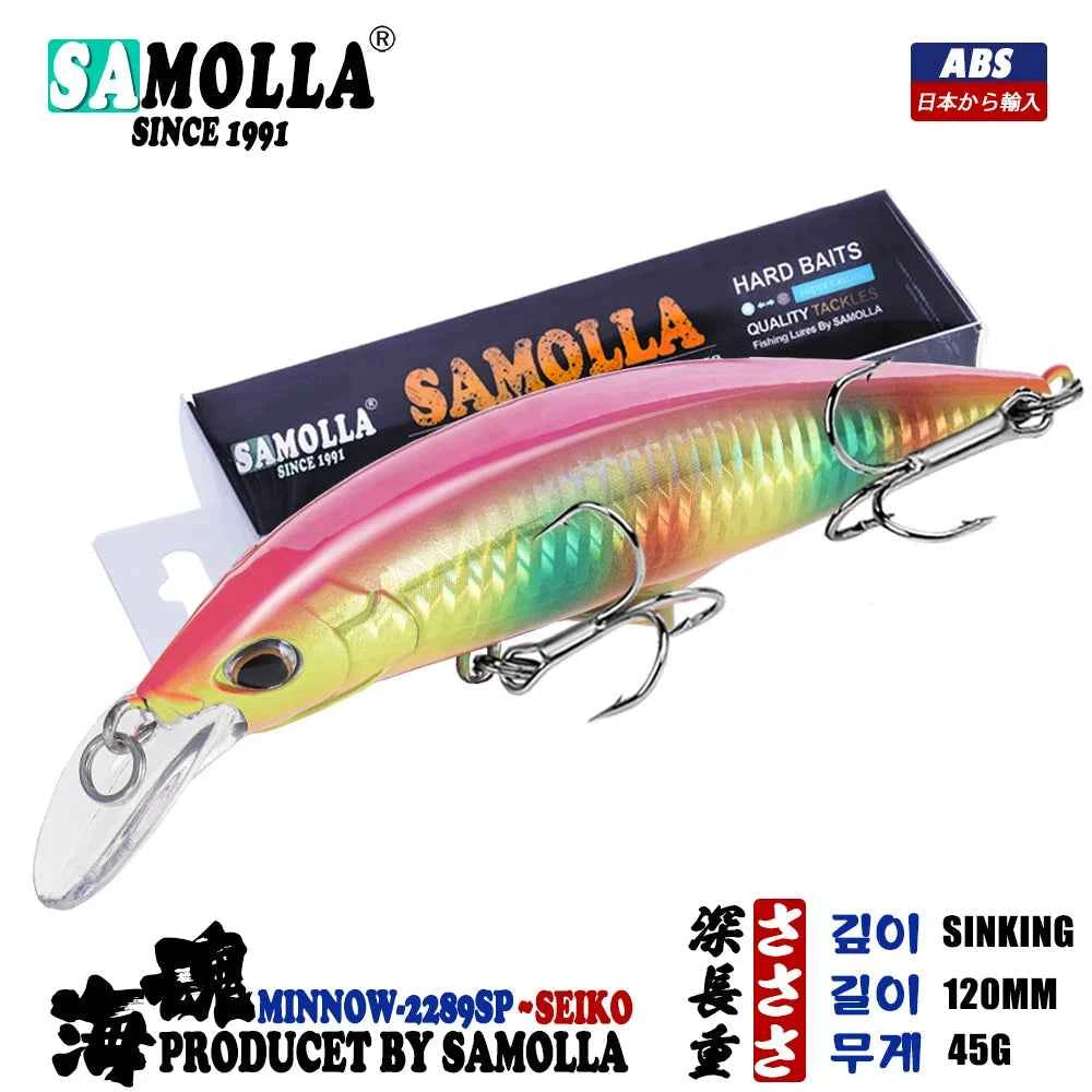 New Sinking Minnow Fishing Lure 45g 120mm Bass Baits Seabass Pike Isca Artificial Pesca Accesorios Mar Peche En Mer Leurre