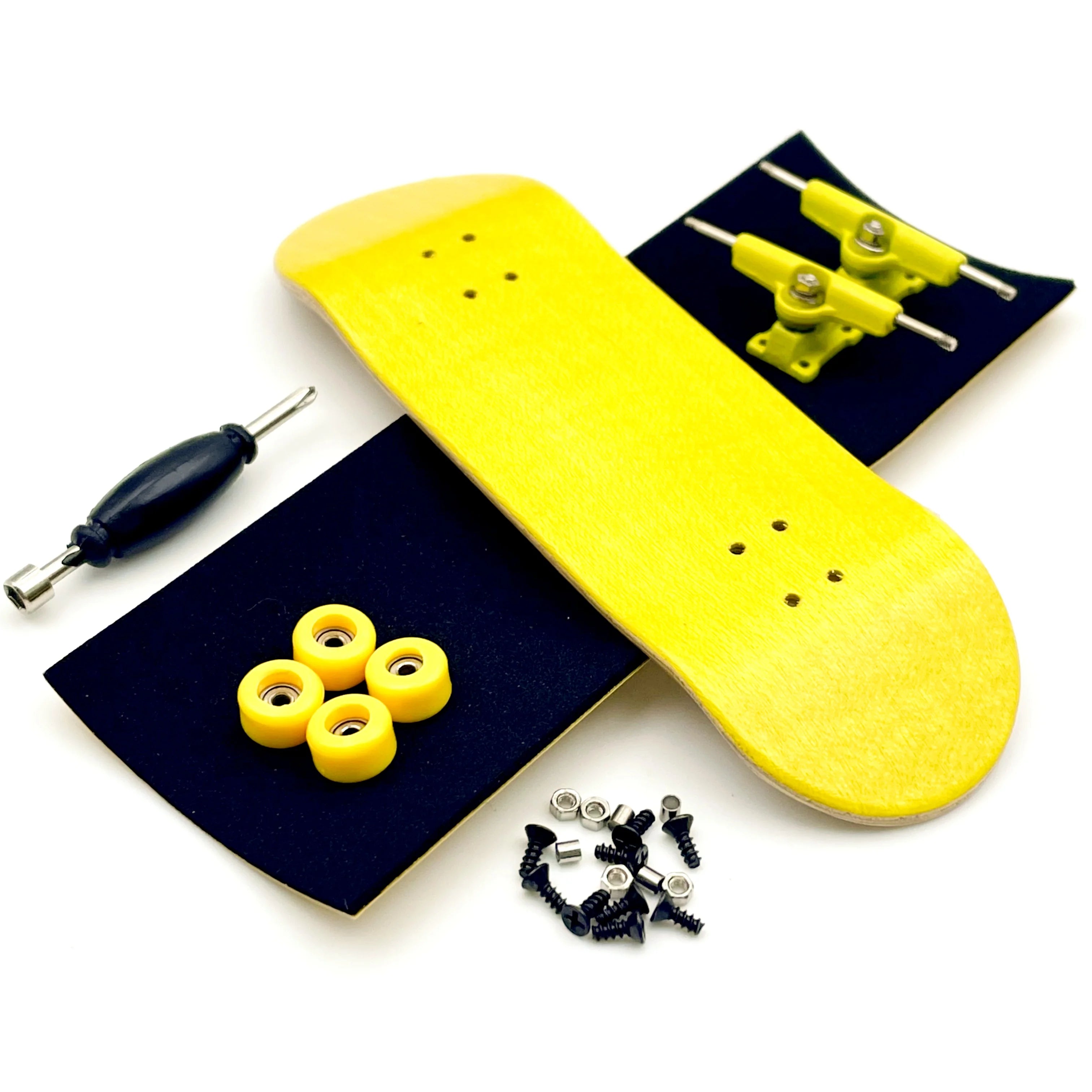 Fingerboard Professionale 32mm in Legno – Mini Skateboard in Acero Canadese a 5 Strati con Truck Doppio Asse e Ruote con Cuscinetti