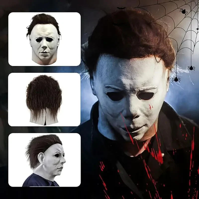 Halloween Mask Michael Myers Carnevale Killer Cosplay Costume Prop Horror Latex Headgear Bloody Killer Cos Adult Party Supplies