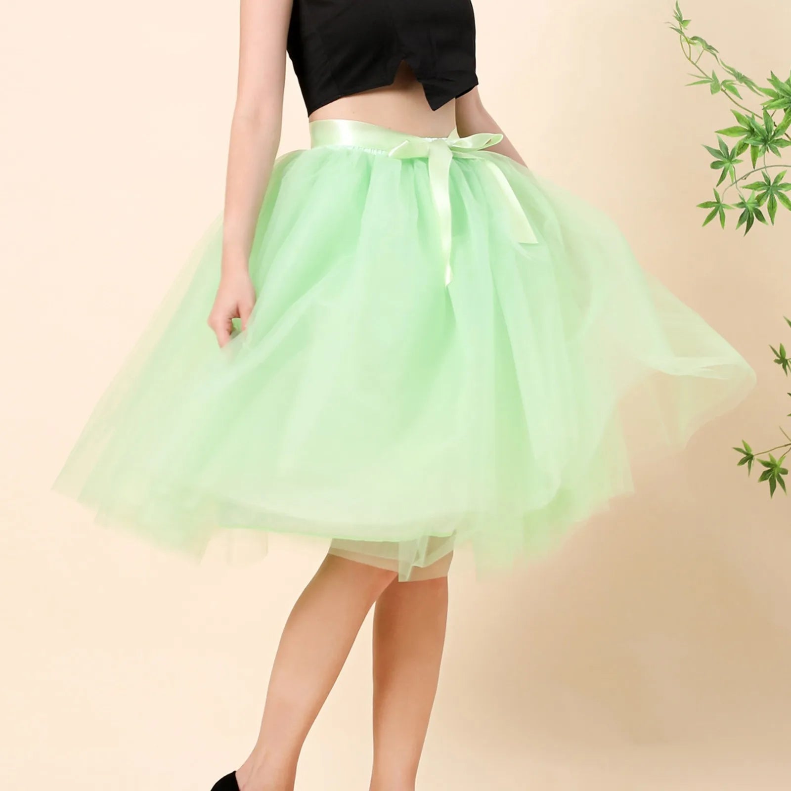 Skirts Pants Carnevale New Women Tulle Skirts Knee Length Long Adult Tutu Layered Short Prom Party Midi Skirt Made by Skirt