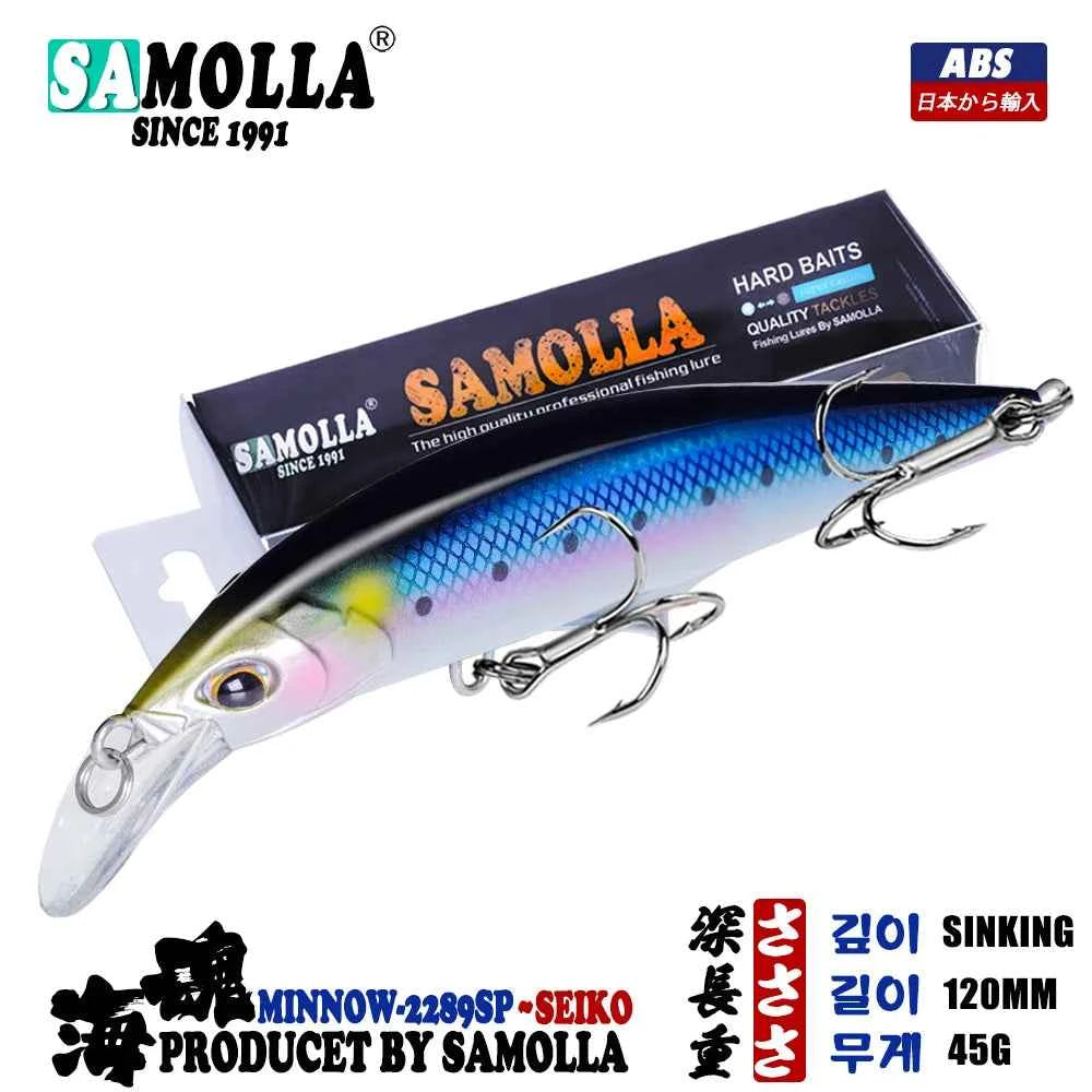 New Sinking Minnow Fishing Lure 45g 120mm Bass Baits Seabass Pike Isca Artificial Pesca Accesorios Mar Peche En Mer Leurre