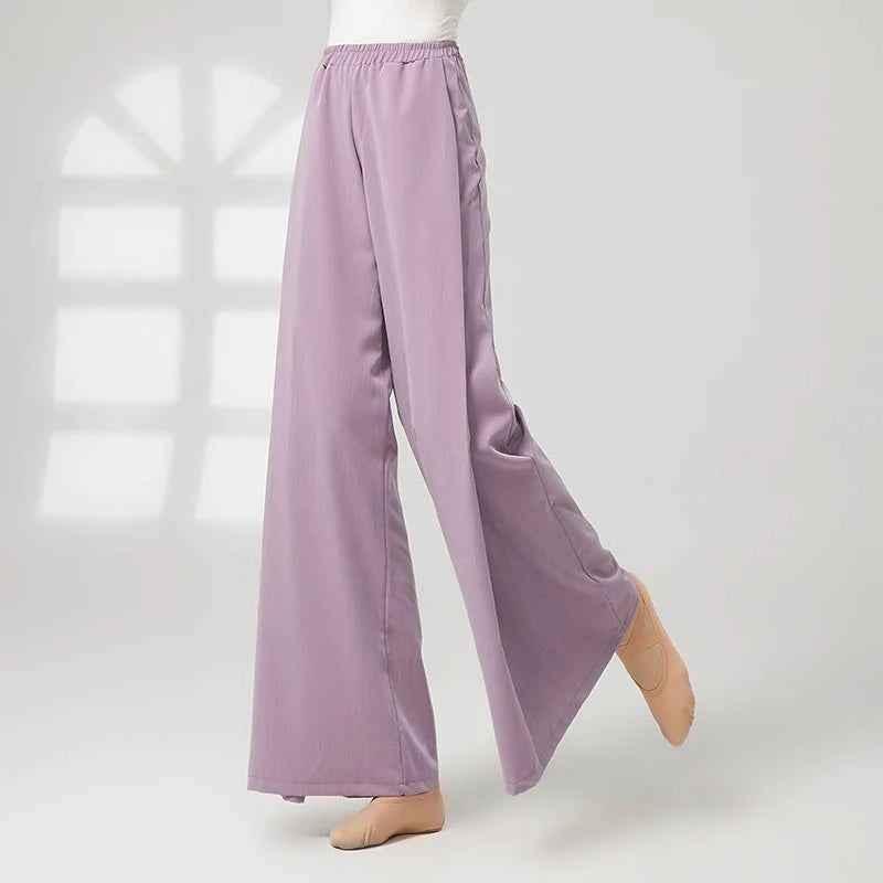 Modern Dance Girl Loose Straight Wide-Leg Pants Classic Dance Practice Outfit Daily Wear Comfortable Fit Dance Trousers