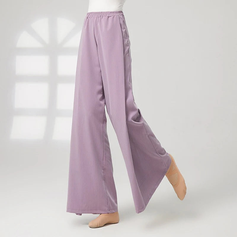 Modern Dance Girl Loose Straight Wide-Leg Pants Classic Dance Practice Outfit Daily Wear Comfortable Fit Dance Trousers