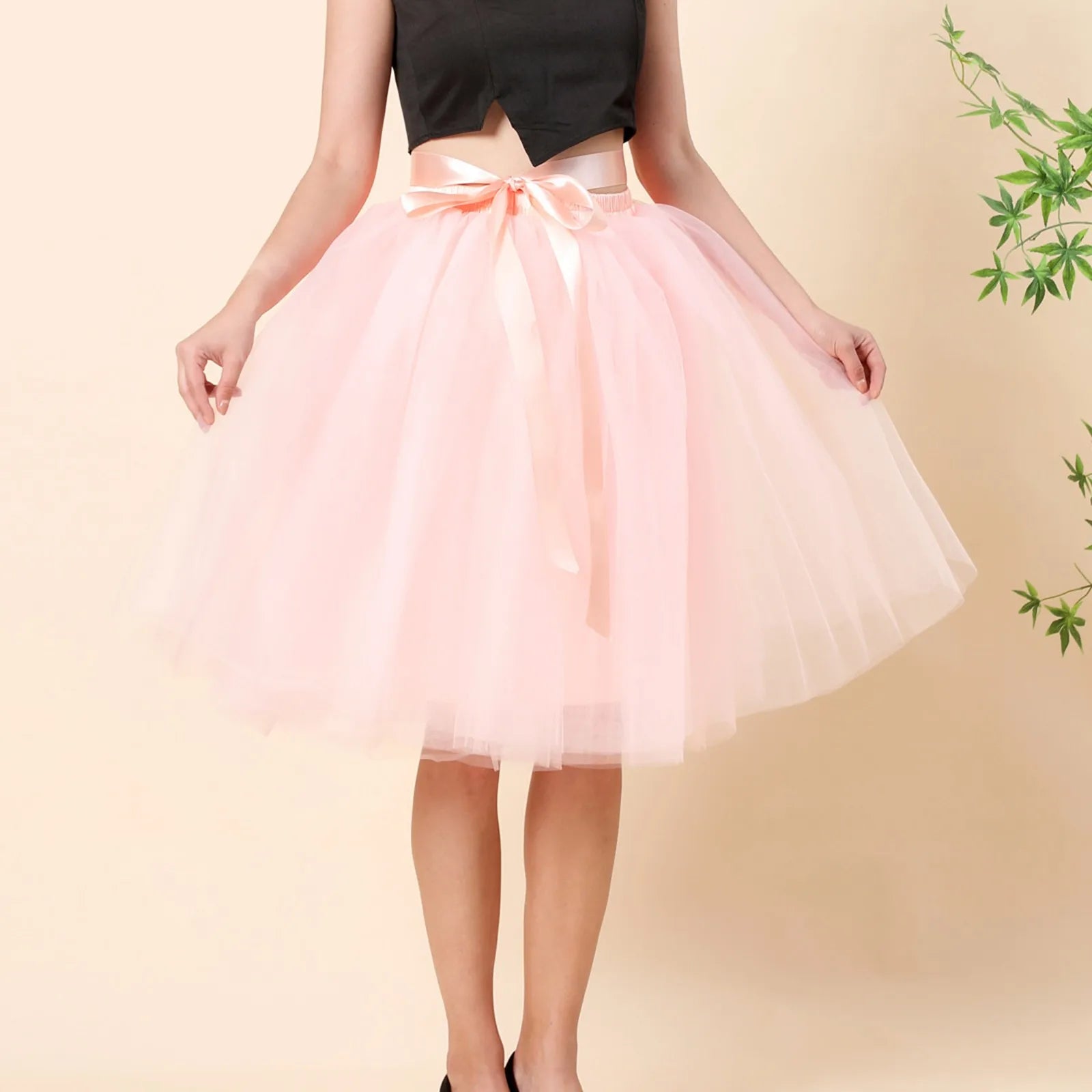 Skirts Pants Carnevale New Women Tulle Skirts Knee Length Long Adult Tutu Layered Short Prom Party Midi Skirt Made by Skirt