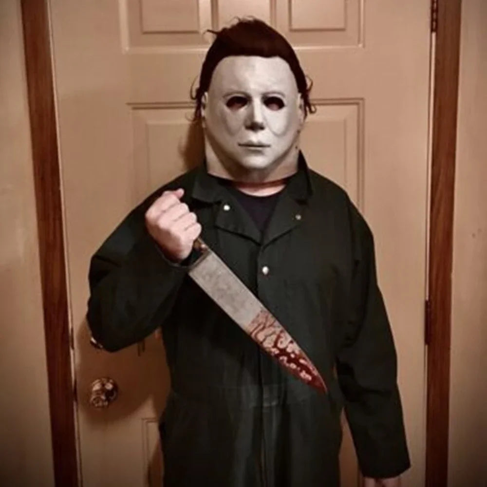 Halloween Mask Michael Myers Carnevale Killer Cosplay Costume Prop Horror Latex Headgear Bloody Killer Cos Adult Party Supplies