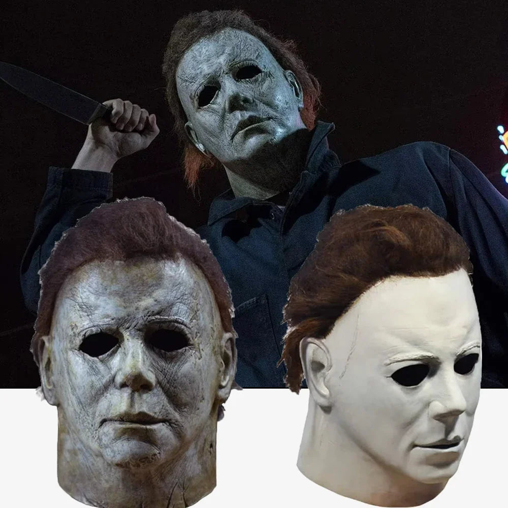 Halloween Mask Michael Myers Carnevale Killer Cosplay Costume Prop Horror Latex Headgear Bloody Killer Cos Adult Party Supplies