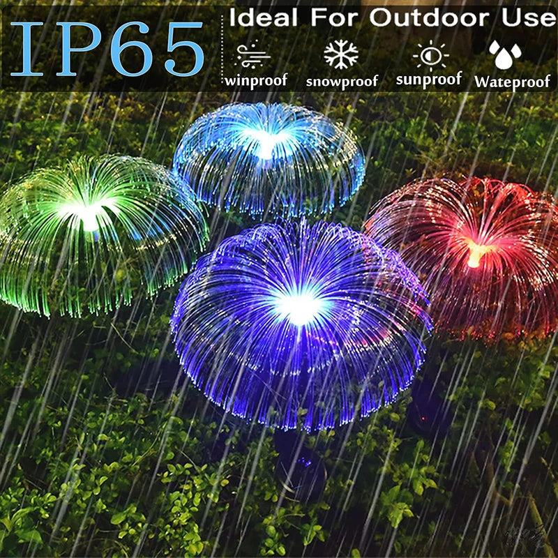 LED Solar Jellyfish Garden Lights Outdoor Waterproof Yard Balcony Pathway Lawn Wedding Party Decoration Solar Power Flowers Lamp