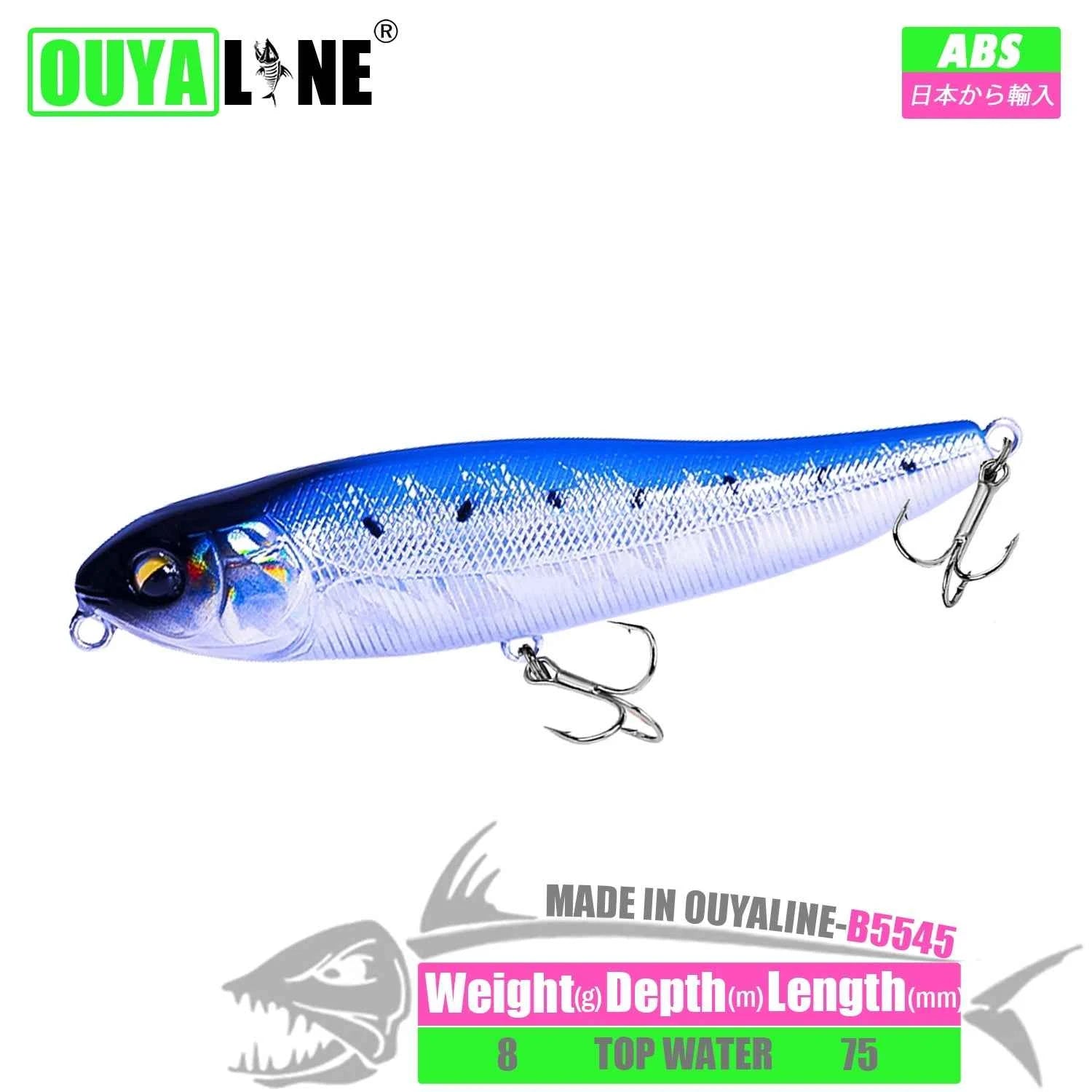 Pencil Fishing Lure Isca Artififcial Weights 8g 75mm Floating Pesca Bait Wobblers Peche A La Carp Fish Tackle Leurre Accessories