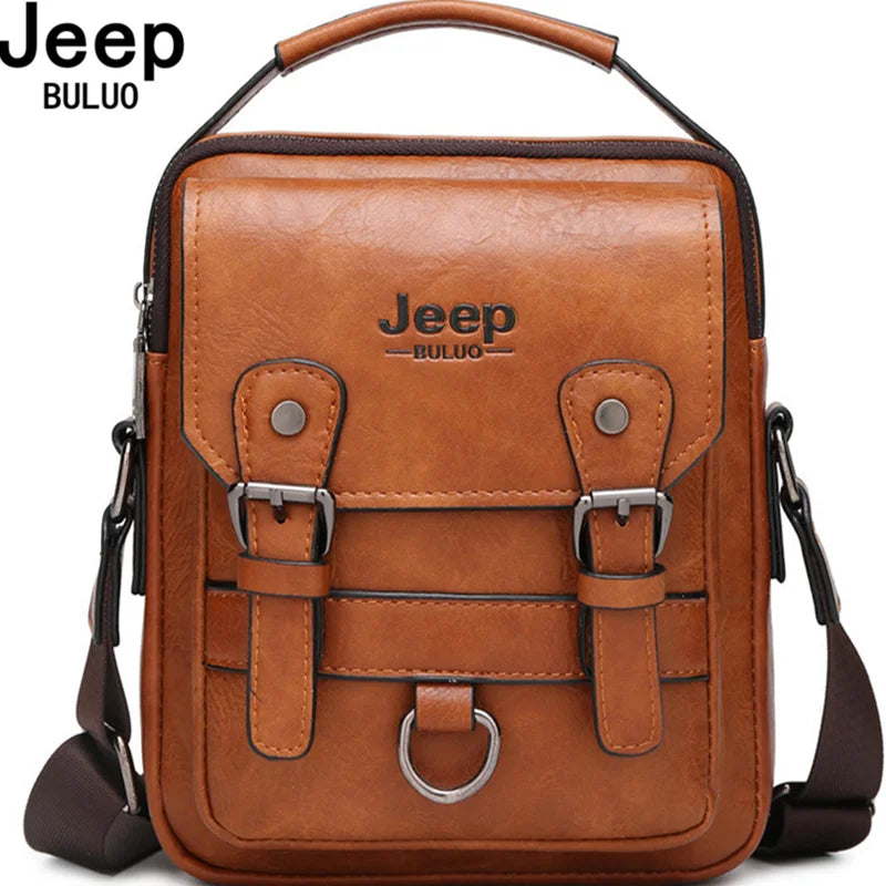 Borsa a Tracolla Uomo in Pelle JEEP BULUO – Business & Casual, Grande Capacità