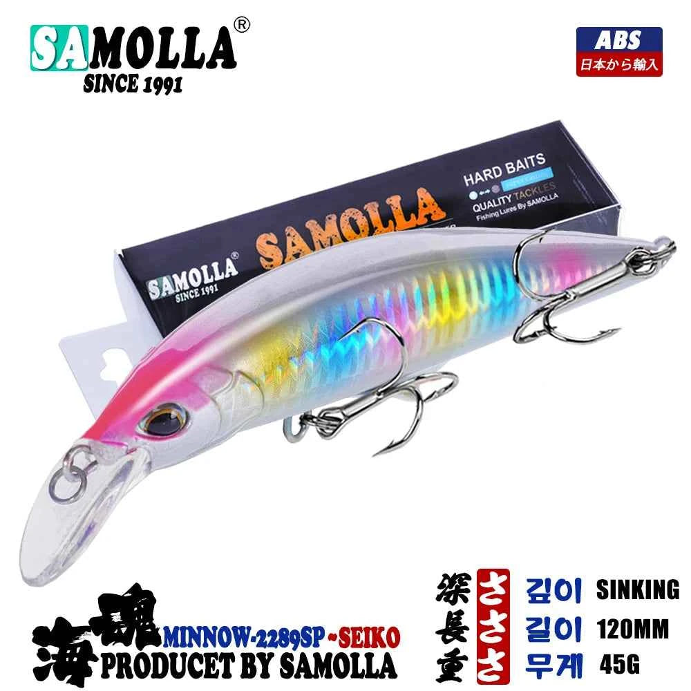 New Sinking Minnow Fishing Lure 45g 120mm Bass Baits Seabass Pike Isca Artificial Pesca Accesorios Mar Peche En Mer Leurre