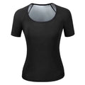 Sweat-resistant Sweat Short Sleeve Fat Burning Compression Fit Sauna Sweat Shirt Versatile Elastic Shapewear Top Yoga