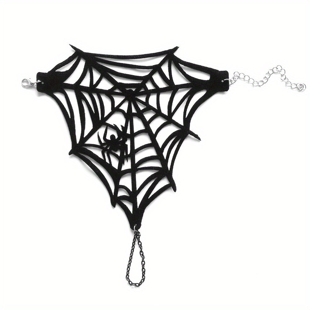 Bracciale Gotico Ragnatela – Accessorio Donna per Halloween e Feste a Tema
