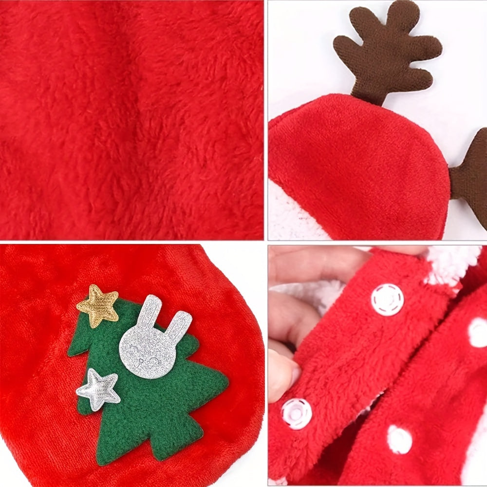 Costume Natalizio per Cani e Gatti – Vestito Babbo Natale con Cappello
