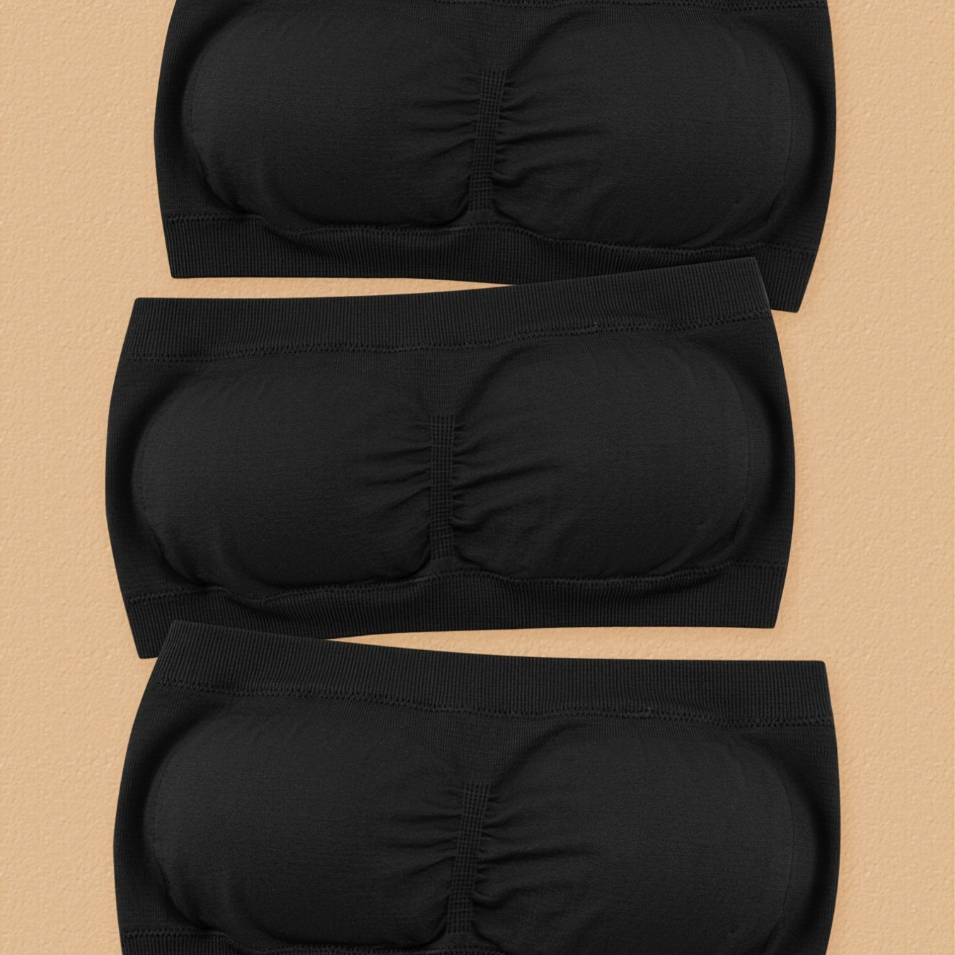 Set 3 Reggiseni Sportivi Senza Spalline - Bralette Alto Supporto Taglie Forti