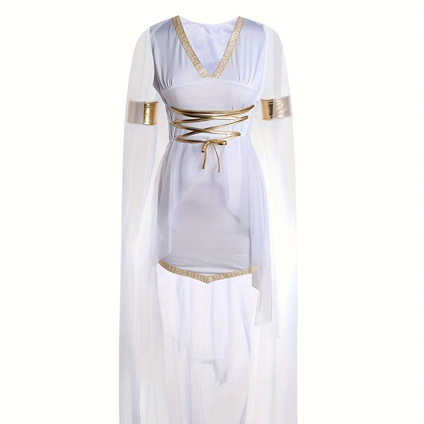 Costume Donna Dea Greca Romana – Abito Medievale 4 Pezzi per Halloween e Cosplay