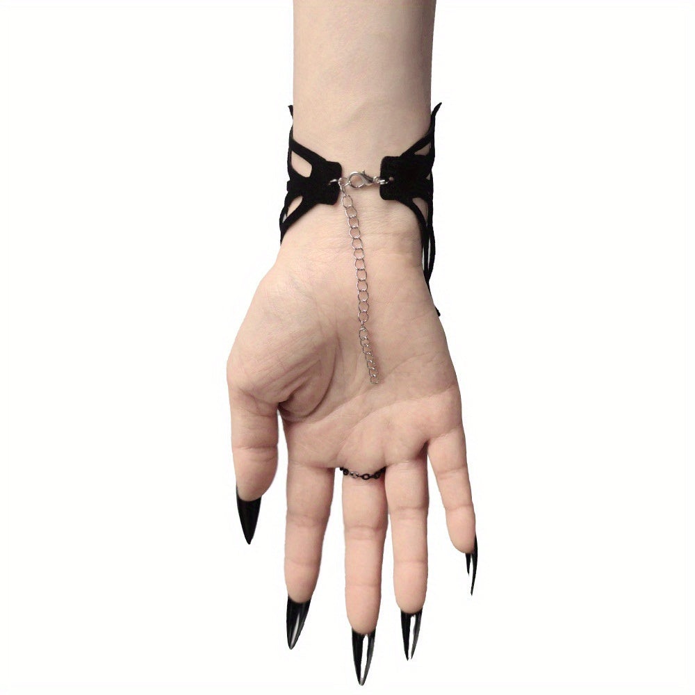 Bracciale Gotico Ragnatela – Accessorio Donna per Halloween e Feste a Tema