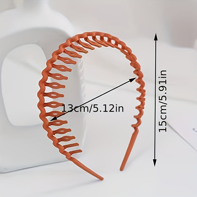 Hair Clip Frosted Color Headband Women's Non-slip Band Teeth Simple Pressure Headband Face Headband Hair Accessories