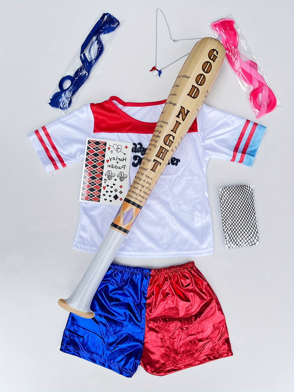 Set 8 Pezzi Costume Halloween Bambina Clown - Include Giacca Shorts e Accessori Perfetto per Feste Titolo: Set 8 Pezzi Costume Halloween Bambina Clown - Include Giacca Shorts e Accessori Perfetto per Feste