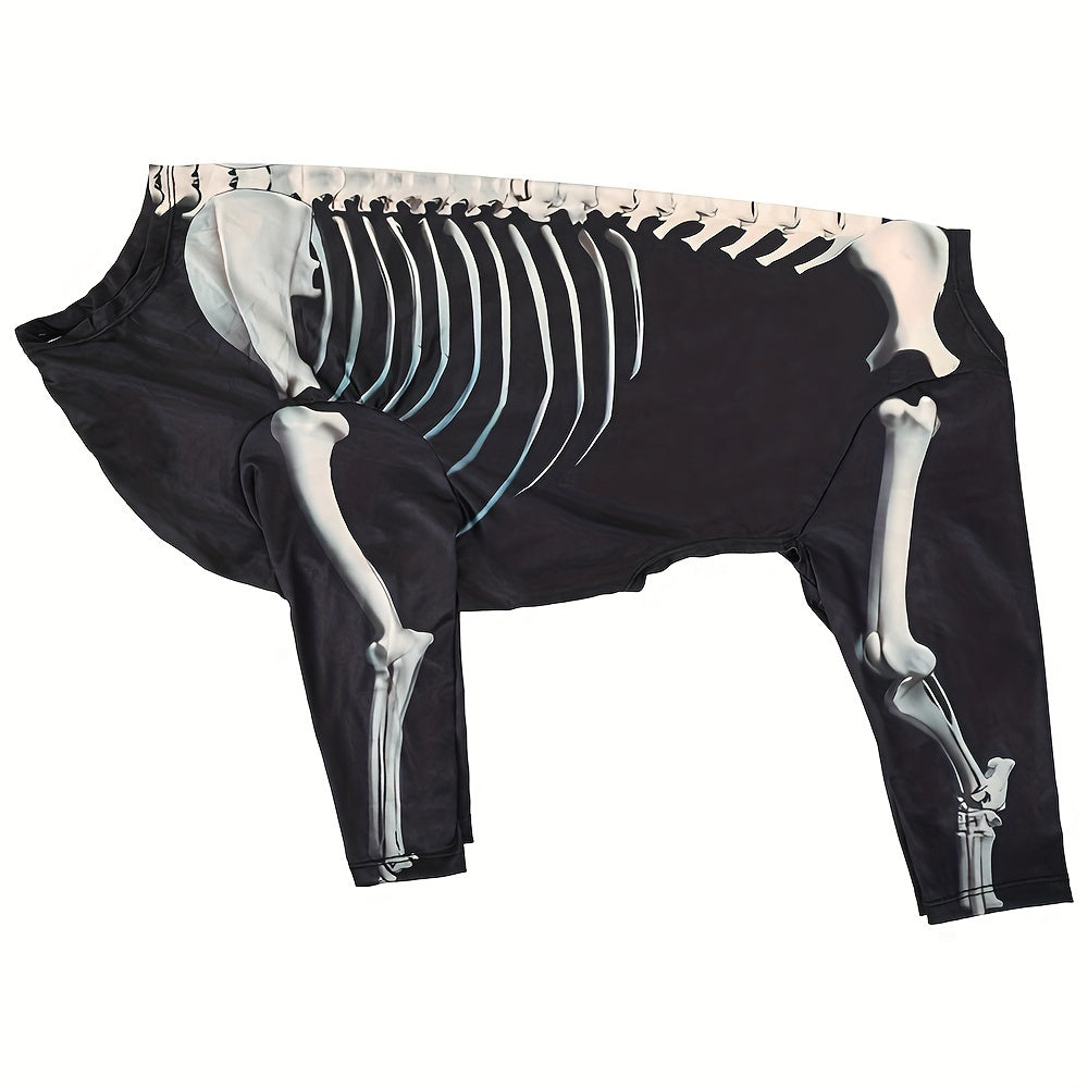 Tuta Scheletro Cane Halloween - Costume Skeleton per Cuccioli e Cani XL-3XL