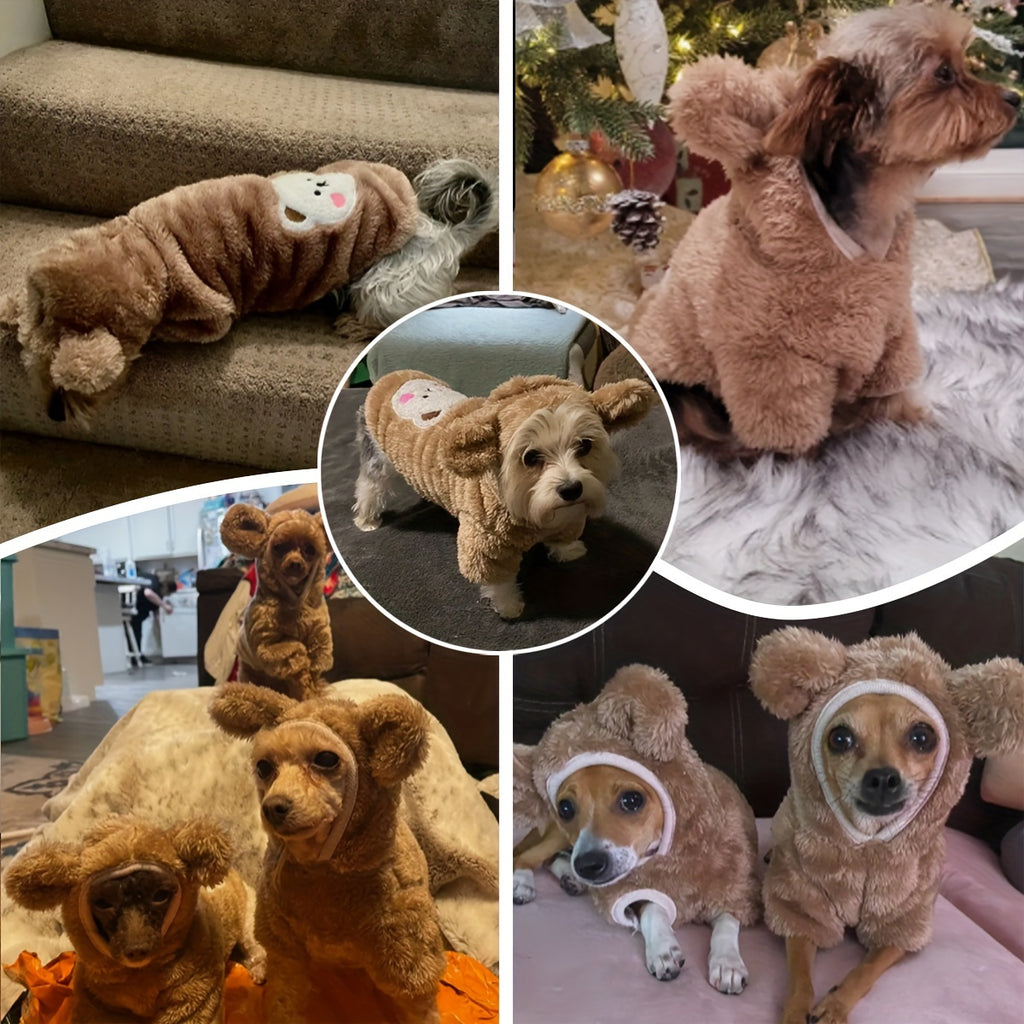 Costume Caldo Orsetto Teddy Bear per Cani e Gatti - Pet Costumes Adorabili