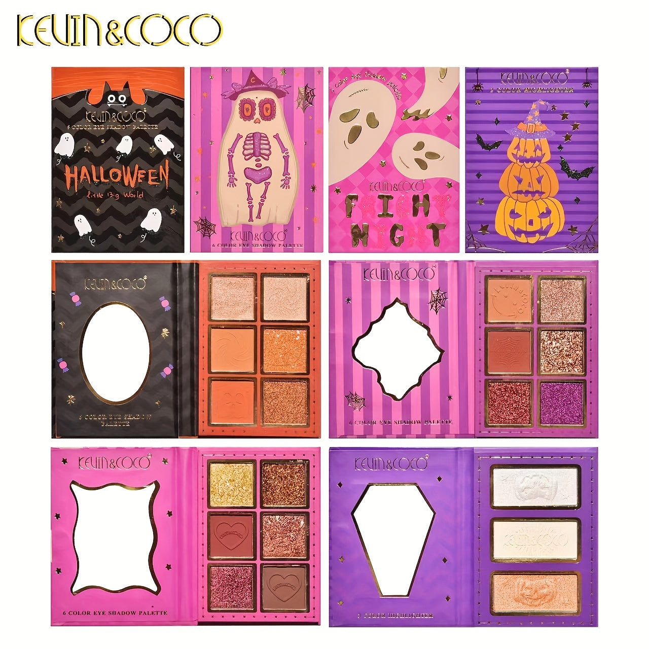 Halloween 21-Color Eyeshadow Palette - Matte, Pearl & Glitter Finishes For Highlighting, Contouring & Blush - Versatile Makeup Set With Pumpkin, Skeleton & Ghost Designs - Perfect Gift For Women Halloween Makeup Halloween Cos