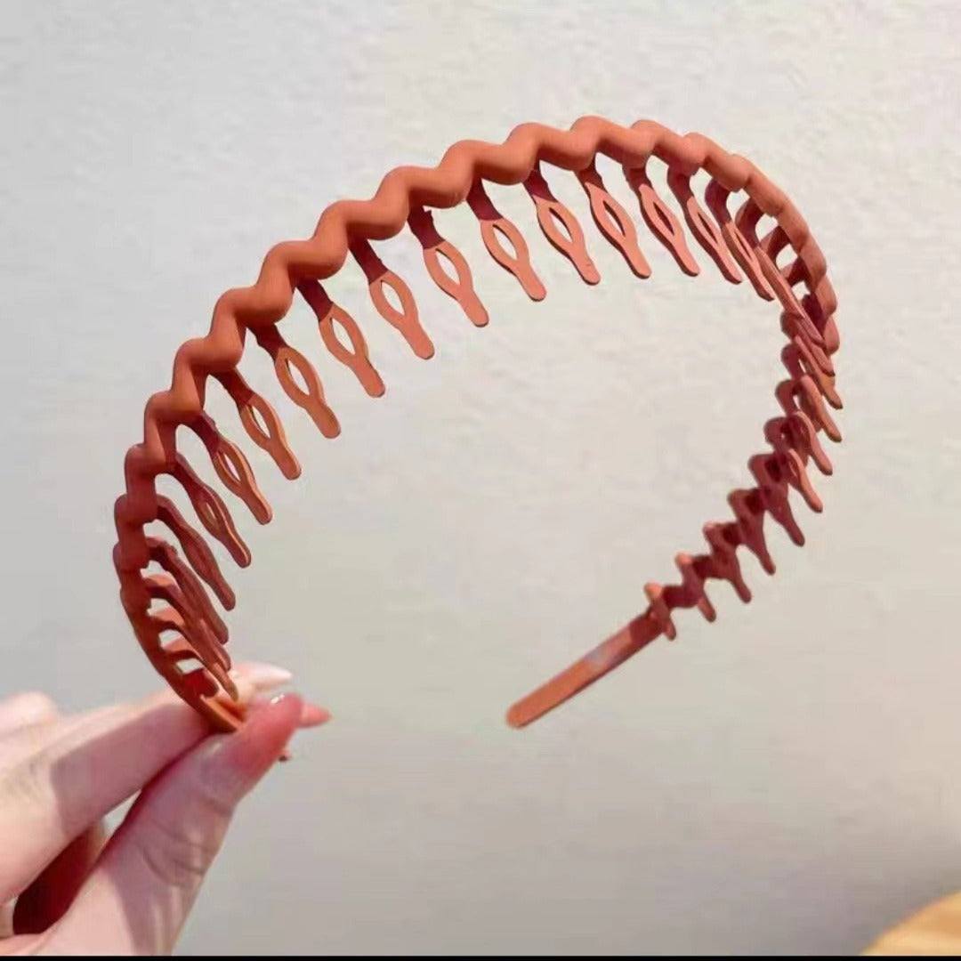 Hair Clip Frosted Color Headband Women's Non-slip Band Teeth Simple Pressure Headband Face Headband Hair Accessories