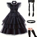 Vestito Principessa Gotica Bambina Nero – Costume Elegante per Halloween e Feste