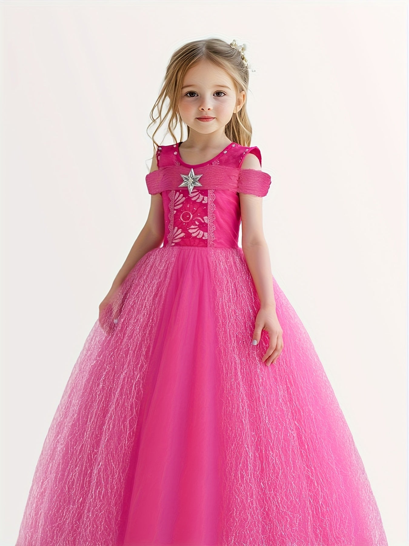 Vestito Principessa LED Bambina con Controllo Wireless – Costume Luminoso RGB per Feste