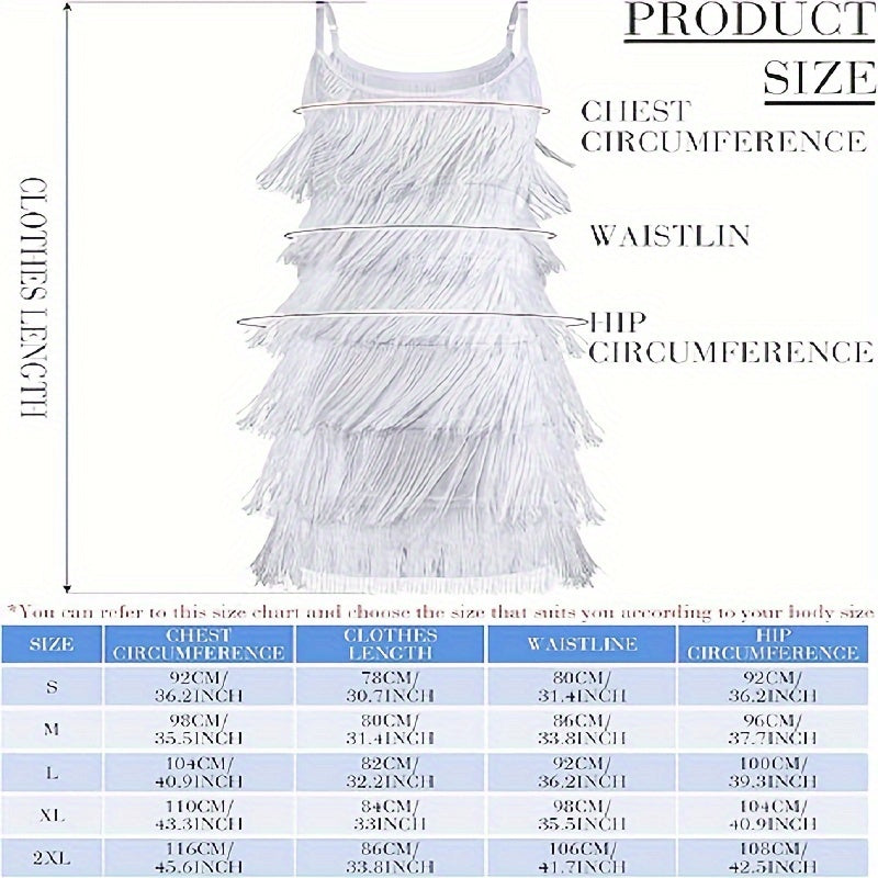 6pcs Women's 1920s Flapper Dress & Accessories Set - Vintage Roaring Twenties Costume with Headband, Necklace, Earrings, Gloves, Feather Boa & Beaded Necklace - X-Large White Fringe Dress with Layered Neckline & Long Sleeves