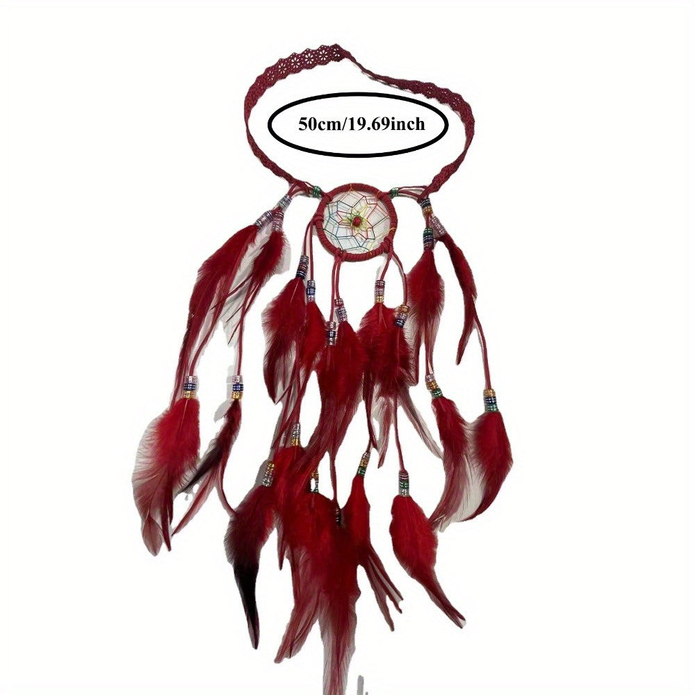 Copricapo Boho con Piume e Nappe Lunghe – Accessorio Hippie per Halloween e Feste