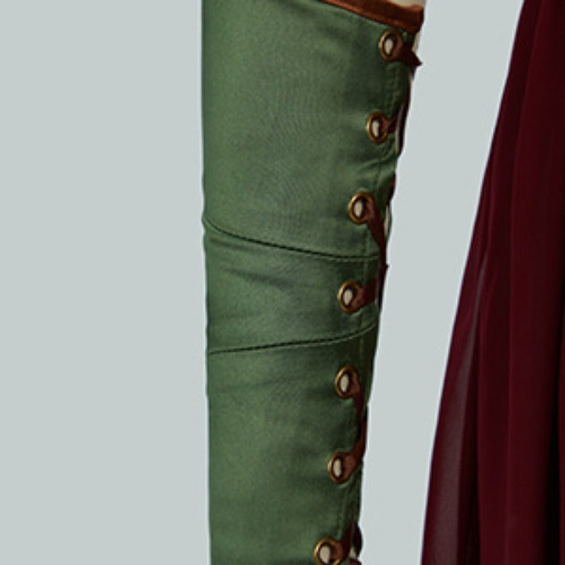 Costume Donna Medievale Rinascimentale – Abito Viking con Cintura e Mantello