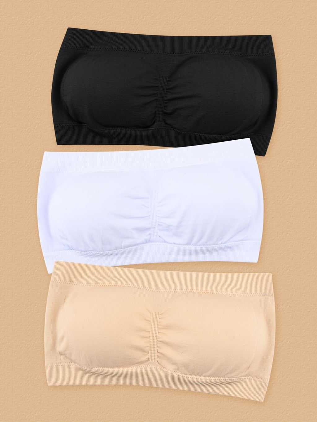 Set 3 Reggiseni Sportivi Senza Spalline - Bralette Alto Supporto Taglie Forti