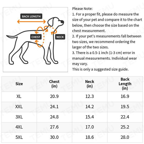 1pc Maglione Cane Extra Large Inverno con Cappuccio - Isolamento Termico Resistente Tessuto Morbido Elastico