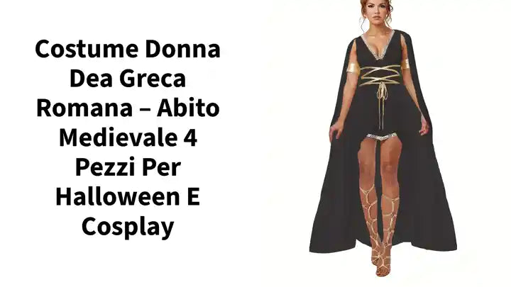 Costume Donna Dea Greca Romana &ndash; Abito Medievale 4 Pezzi per Halloween e Cosplay by@Outfy